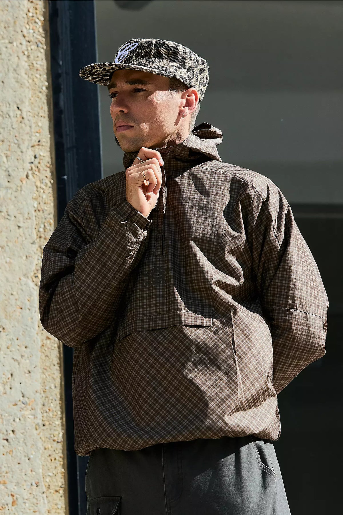 Cagoule in Brown Check