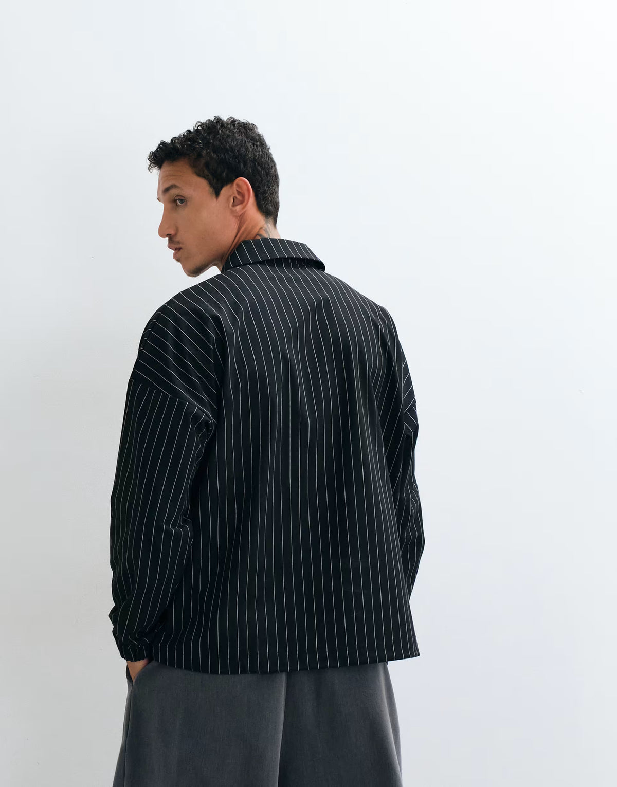 Pinstripe Drill Top