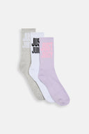Juicy Couture 3 Pack Just Juicy Crew Socks