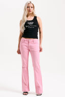 Juicy Couture Pink Wash Digi Diamante Mid Rise Flared Jeans