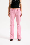 Juicy Couture Pink Wash Digi Diamante Mid Rise Flared Jeans