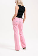 Juicy Couture Pink Wash Digi Diamante Mid Rise Flared Jeans