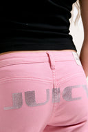 Juicy Couture Pink Wash Digi Diamante Mid Rise Flared Jeans