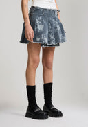 Ed Hardy Womens Edh Love Print Skirt - Blue