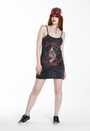 Ed Hardy Womens Beautiful-But-Dangerous Strappy Mini Dress - Charcoal