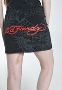 Ed Hardy Womens Beautiful-But-Dangerous Strappy Mini Dress - Charcoal