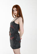 Ed Hardy Womens Beautiful-But-Dangerous Strappy Mini Dress - Charcoal