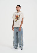 Ed Hardy Mens 97 Eagle Diamante T-Shirt - Beige