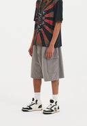 Ed Hardy Mens Dragon Crawl Woven Cargo Shorts - Grey