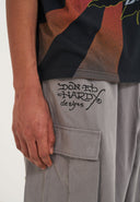 Ed Hardy Mens Dragon Crawl Woven Cargo Shorts - Grey