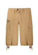 Ed Hardy Mens Dragon Crawl Woven Cargo Shorts - Beige