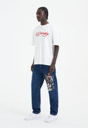 Ed Hardy Mens Nyc-Skull Diamante Denim Trousers Jeans - Indigo