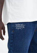 Ed Hardy Mens Nyc-Skull Diamante Denim Trousers Jeans - Indigo