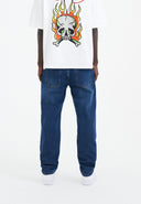 Ed Hardy Mens Nyc-Skull Diamante Denim Trousers Jeans - Indigo