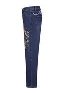 Ed Hardy Mens Nyc-Skull Diamante Denim Trousers Jeans - Indigo