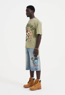 Ed Hardy Mens Skull Out Of Hell Relaxed T-shirt - Khaki
