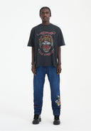 Ed Hardy Mens True-Till-Death Diamante Denim Trousers Jeans - Indigo