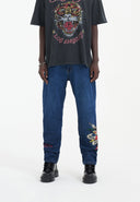 Ed Hardy Mens True-Till-Death Diamante Denim Trousers Jeans - Indigo