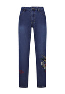 Ed Hardy Mens True-Till-Death Diamante Denim Trousers Jeans - Indigo