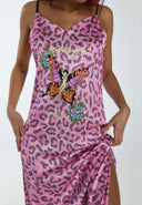 Ed Hardy Womens Motherfly Slip Dress - Pink