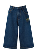 Ed Hardy Womens Born Wild Relaxed Denim Jorts Shorts - Indigo