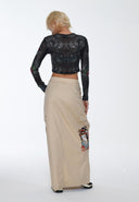 Ed Hardy Womens Geisha Cargo Skirt - Beige