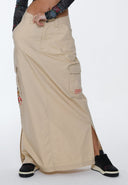 Ed Hardy Womens Geisha Cargo Skirt - Beige