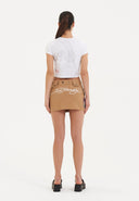 Ed Hardy Womens Geisha Girl Cargo Mini Skirt - Brown