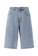 Ed Hardy Womens Tiger King Diamante Denim Jorts Shorts - Bleach