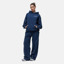 Good For Nothing Overlock Washed Blue Hoodie