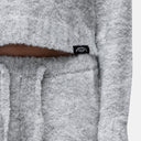 Good For Nothing Cozy Boucle Knitwear Grey Hoodie