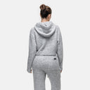 Good For Nothing Cozy Boucle Knitwear Grey Hoodie