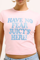 Juicy Couture The Icons | Juicy Pink 'Have No Fear' Baby Tee