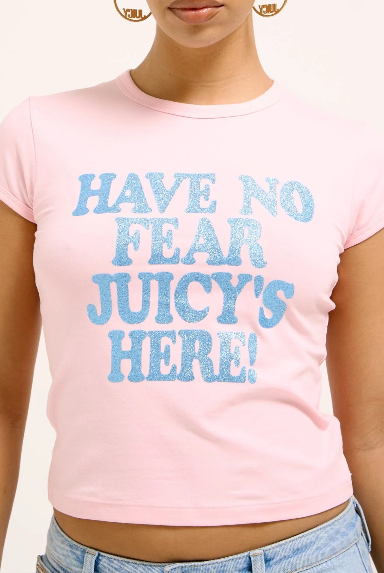 Juicy Pink 'Have No Fear' Baby Tee
