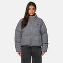 Good For Nothing Monogram Knitted Grey Marl Puffer Jacket
