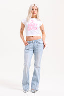 Juicy Couture Light Wash Mid Rise Crown Jeans