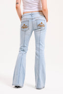 Juicy Couture Light Wash Mid Rise Crown Jeans