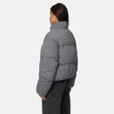 Good For Nothing Monogram Knitted Grey Marl Puffer Jacket