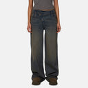 Good For Nothing Asymmetric Washed Rust Denim Jean