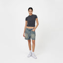 Good For Nothing Heavy Washed Faded Blue Denim Shorts