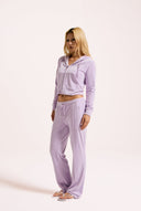 Juicy Couture Pastel Lilac Velour Diamanté Tracksuit Bottom