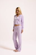 Juicy Couture Pastel Lilac Velour Diamanté Tracksuit Bottom