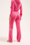 Juicy Couture Hot Pink Velour Diamanté Tracksuit Bottom