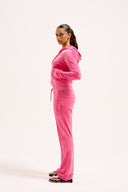 Juicy Couture Hot Pink Velour Diamanté Tracksuit Bottom