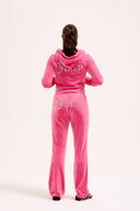 Juicy Couture Hot Pink Velour Diamanté Tracksuit Bottom