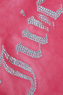 Juicy Couture Hot Pink Diamanté Velour Zip-Through Hoodie
