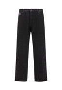 Ed Hardy Mens Laser Etched Dragon Repeat Denim Trousers Jeans - Black