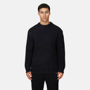 Good For Nothing Cozy Boucle Knitwear Black Crew
