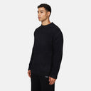 Good For Nothing Cozy Boucle Knitwear Black Crew