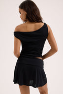 Juicy Couture Black Outline Diamante Drape Top